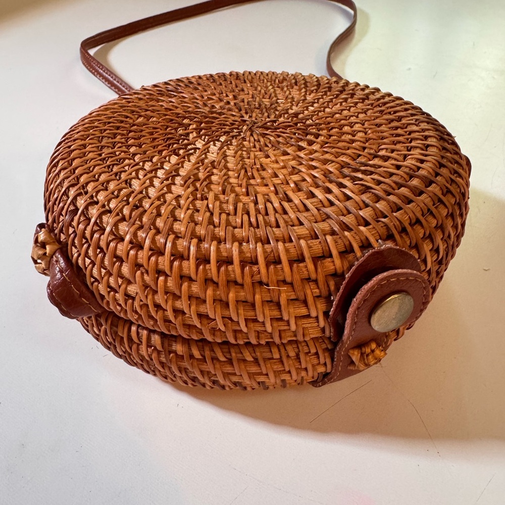 Chic Nation Tan Woven Crossbody Bag